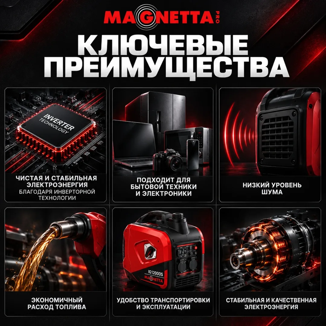 Электростанция бензиновая Magnetta IG3500S