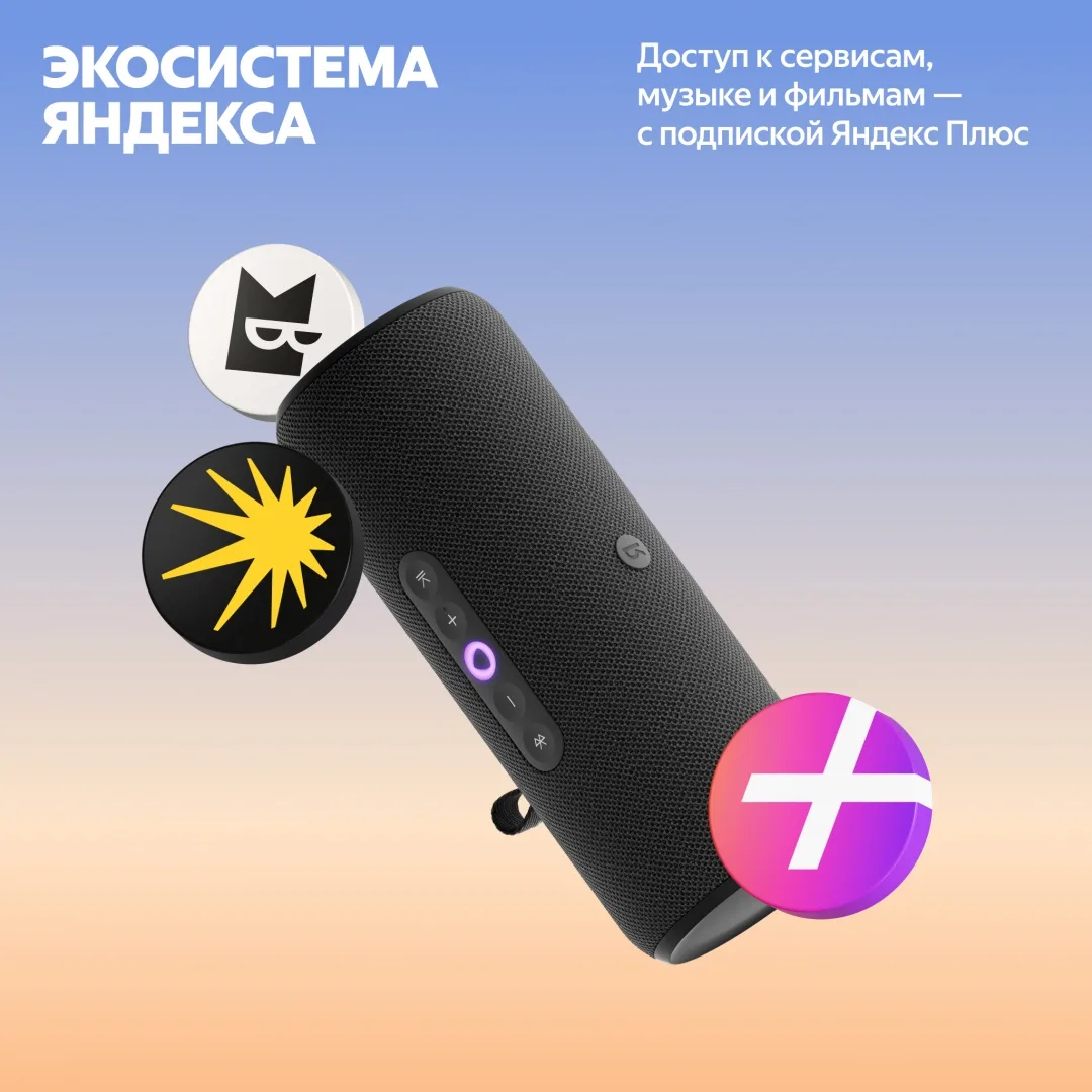 Умная колонка портативная Yandex Стрит YNDX-00030BLK Черный