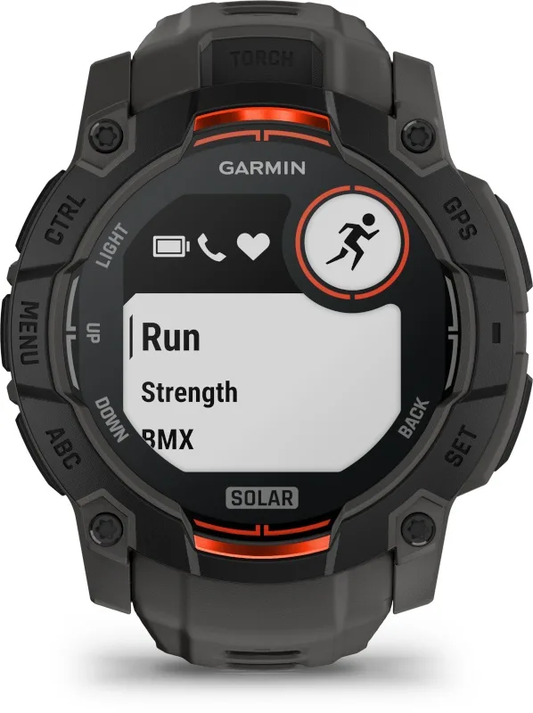 Смарт-часы Garmin Instinct 3 Solar 50 мм черно-серый (02935-00)