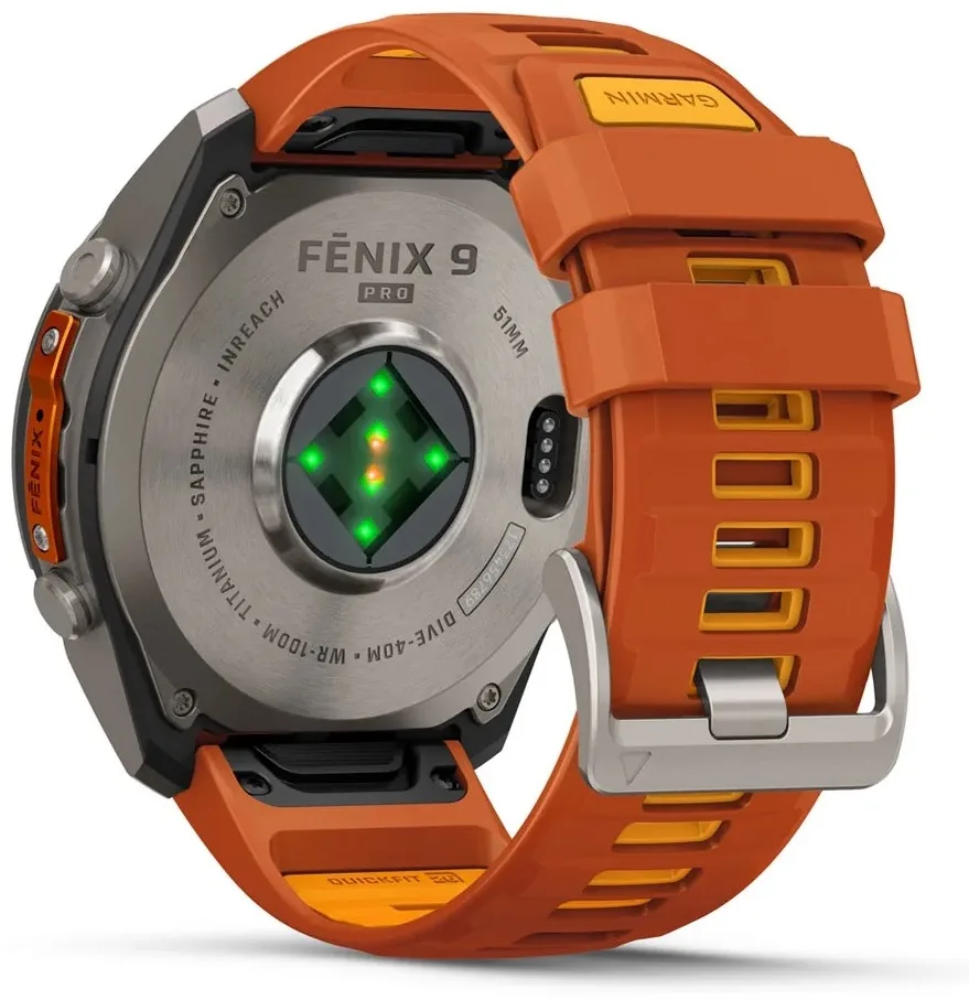 Смарт-часы Garmin Fenix 9 Pro 51 мм серебристый-оранжевый (04337-01)