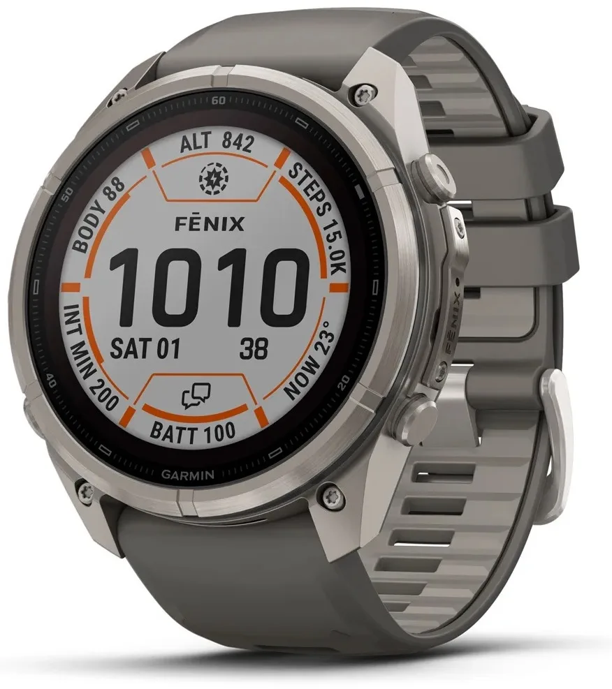 Смарт-часы Garmin Fenix 9 Pro 51 мм серебристый-серый (04339-01)
