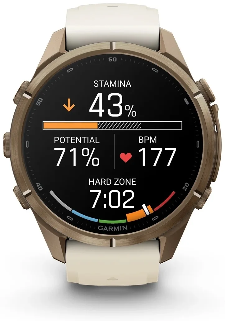 Смарт-часы Garmin Fenix 9 Pro 43 мм золотистый-белый (04335-26)