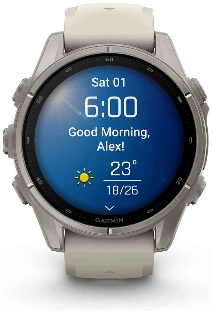 Смарт-часы Garmin Fenix 9 43 мм серебристый (04761-01)