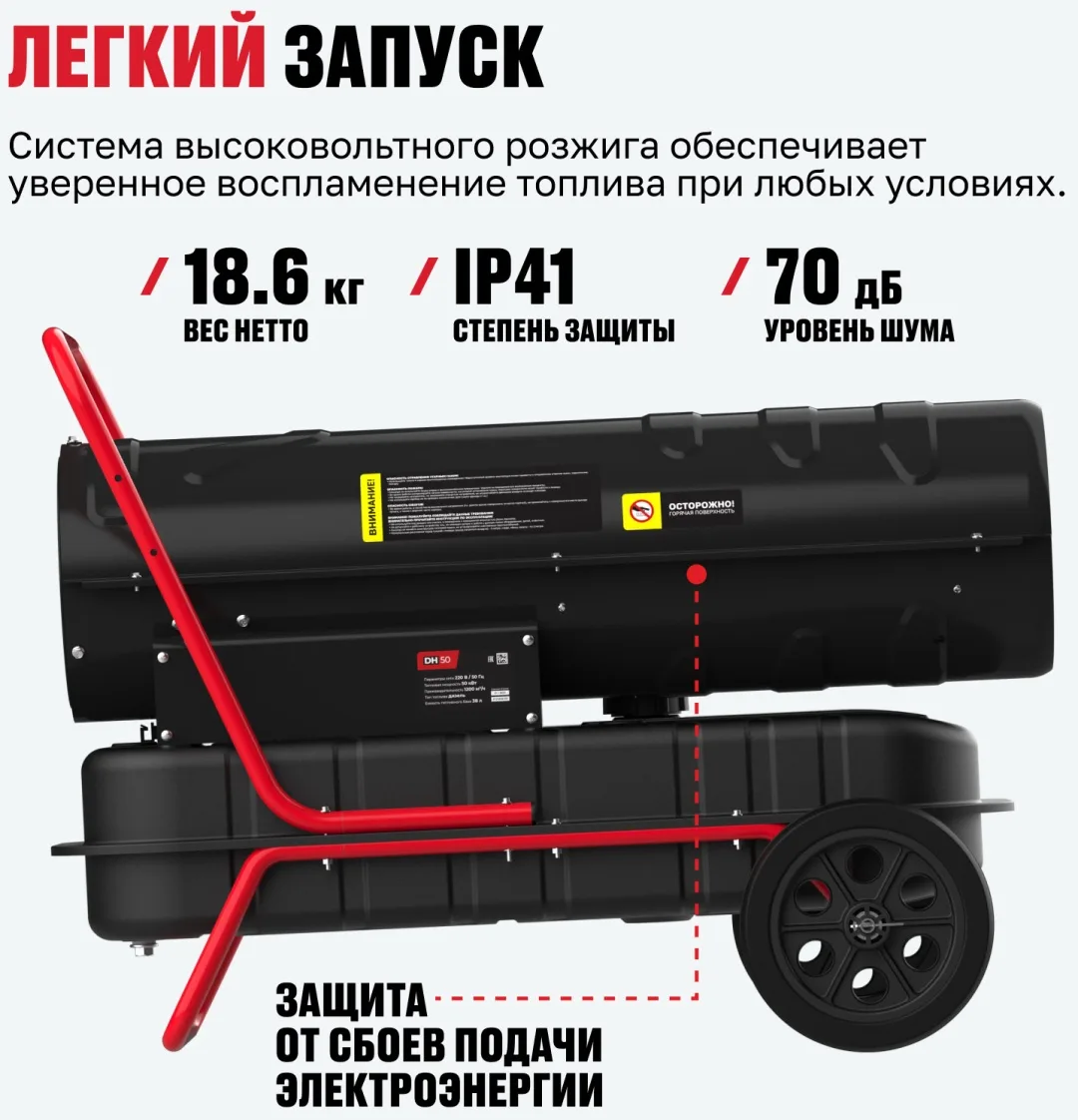 Тепловая дизельная пушка ALTECO DH 50