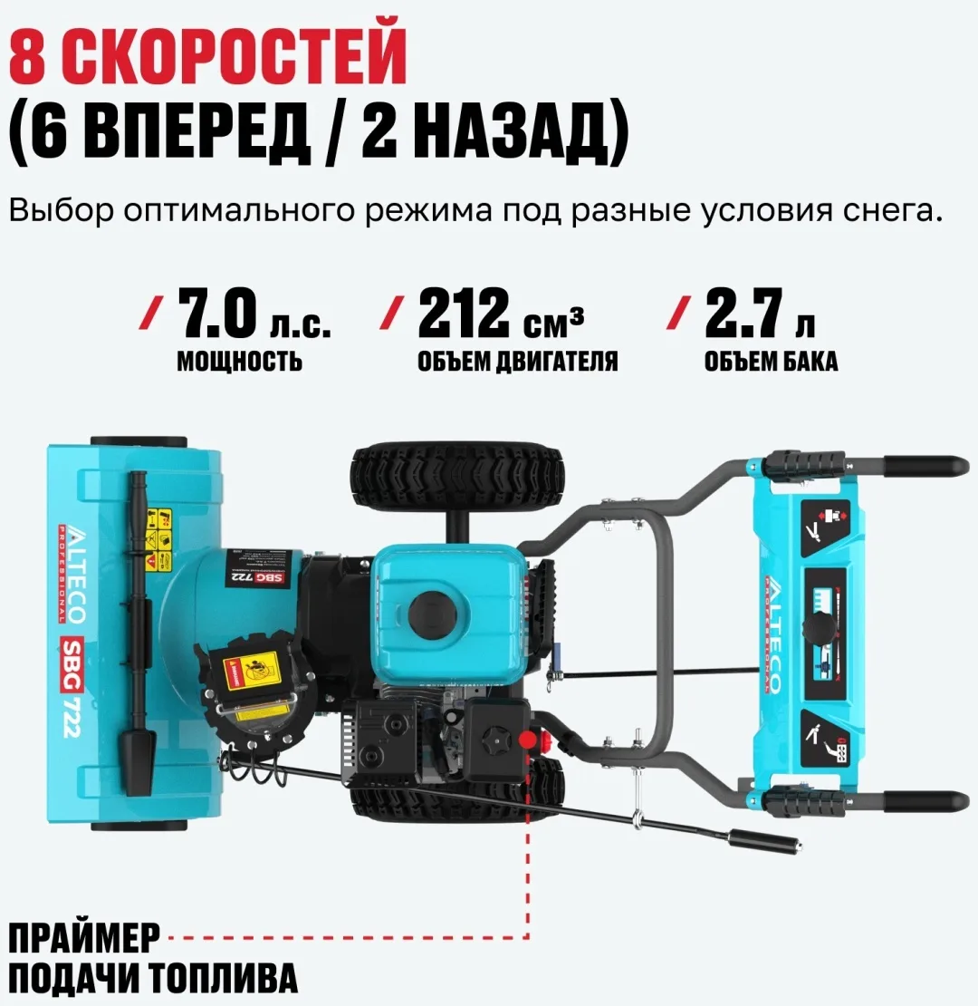 Бензиновая снегоуборочная машина ALTECO SBG 722