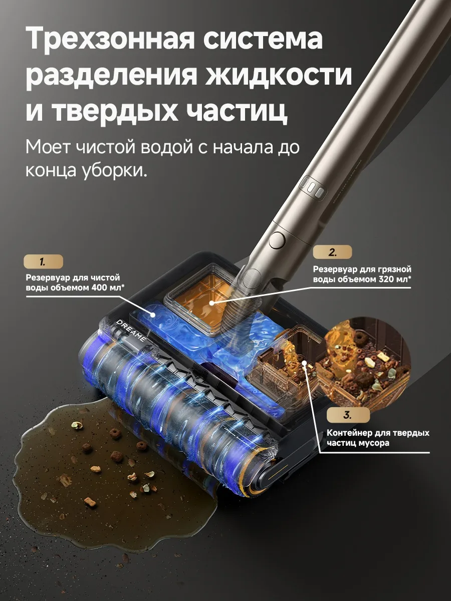 Беспроводной ручной пылесос Dreame Air AquaCycle Pro