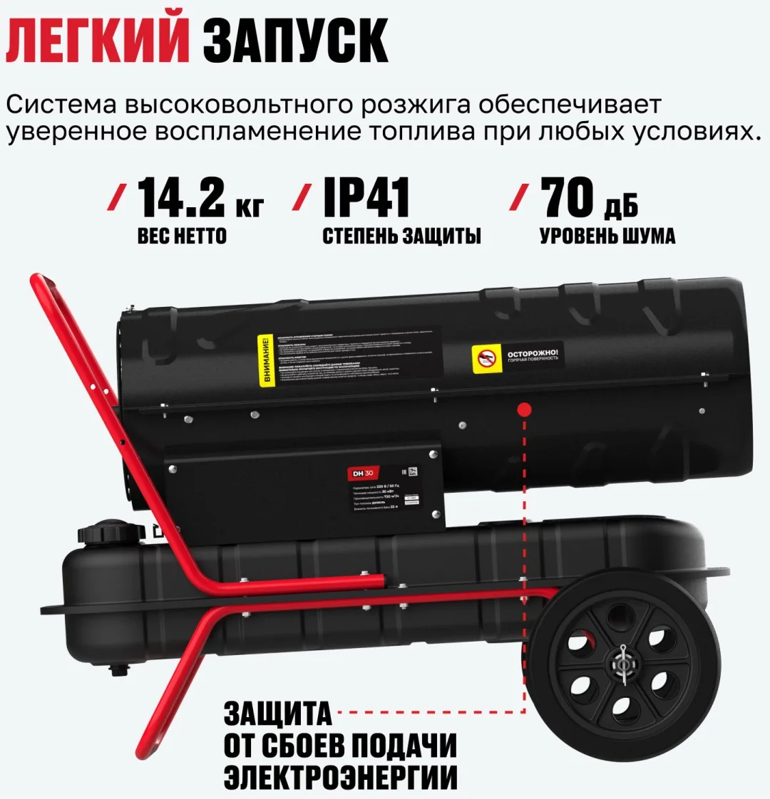 Тепловая дизельная пушка ALTECO DH 30