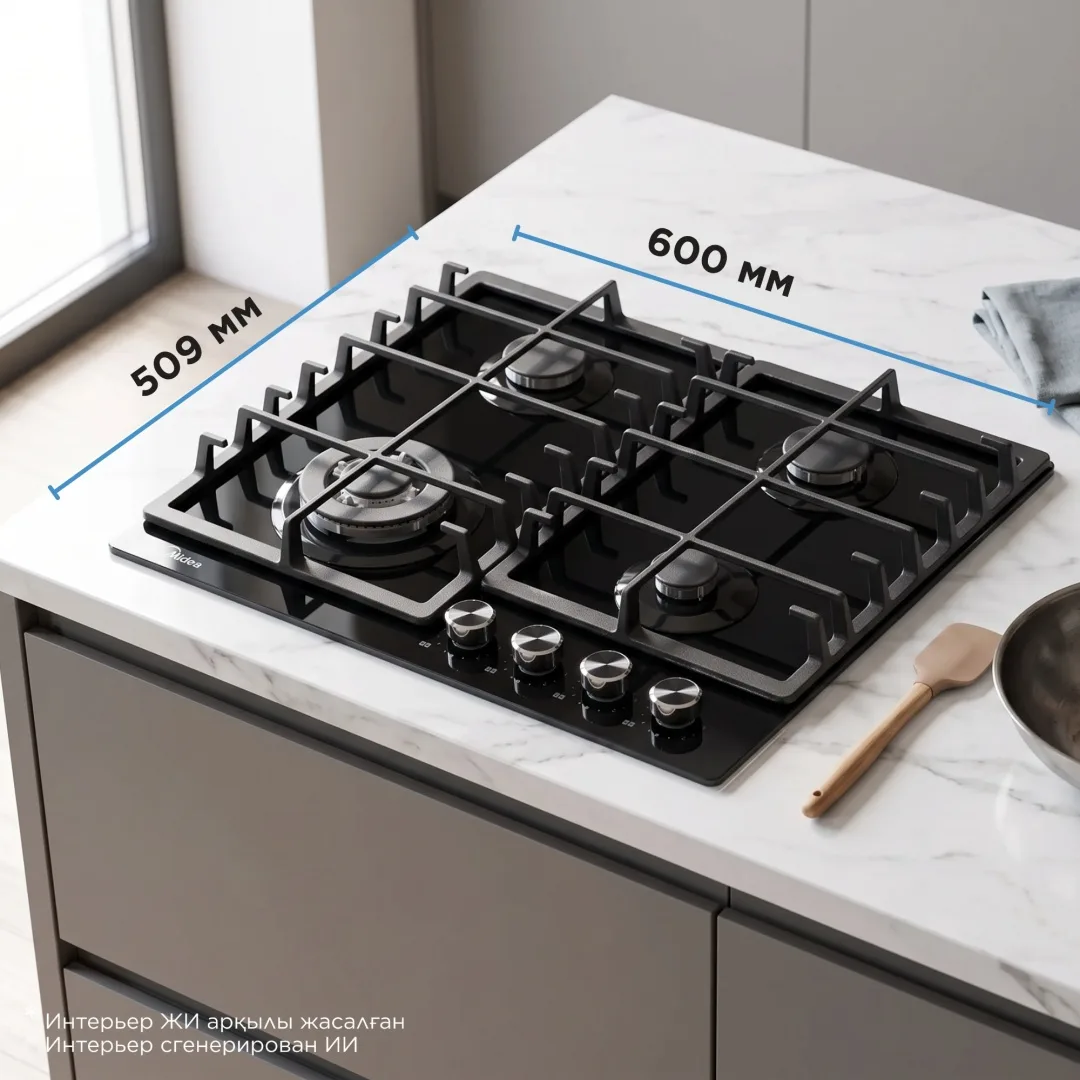 Газовая варочная поверхность Midea MGEC9684T GB