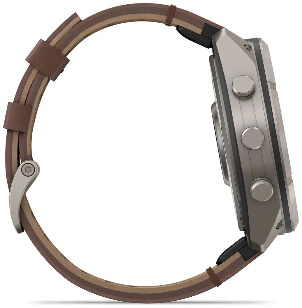 Смарт-часы Garmin Fenix 9 Pro 51 мм серебристый-коричневый (04337-41)