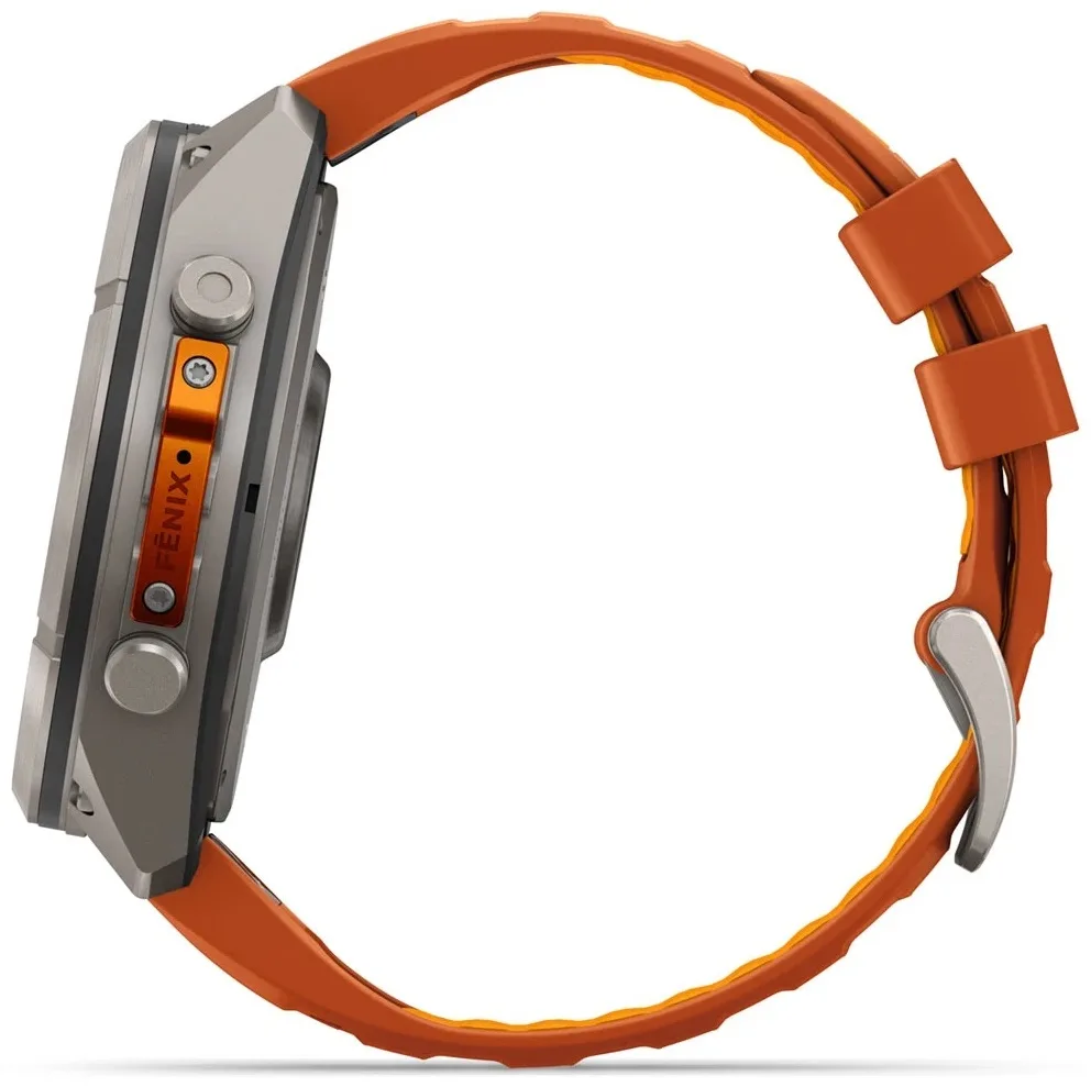 Смарт-часы Garmin Fenix 9 Pro 51 мм серебристый-оранжевый (04337-01)
