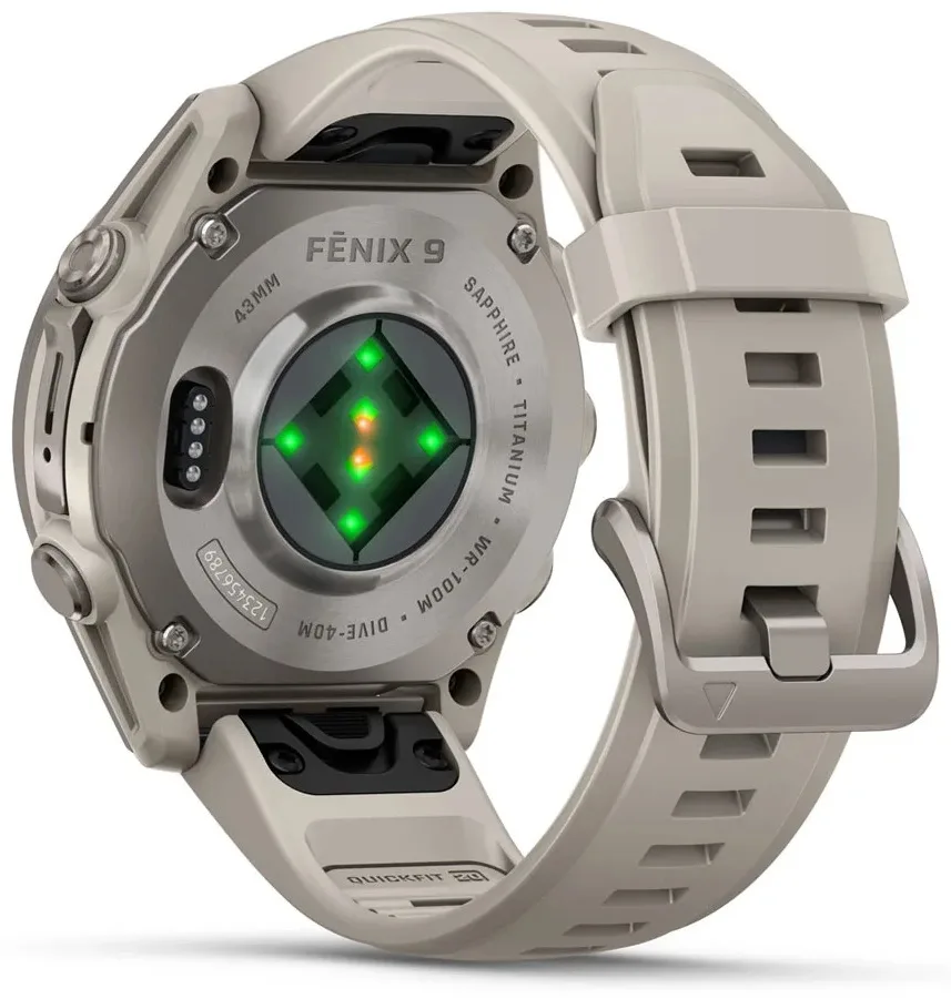 Смарт-часы Garmin Fenix 9 43 мм серебристый (04761-01)