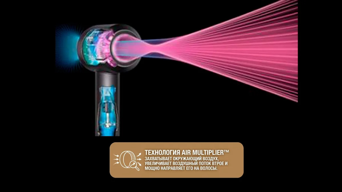 Фен Dyson HD16 Supersonic Nural янтарный шелк/розовое шампанское (143709-01)