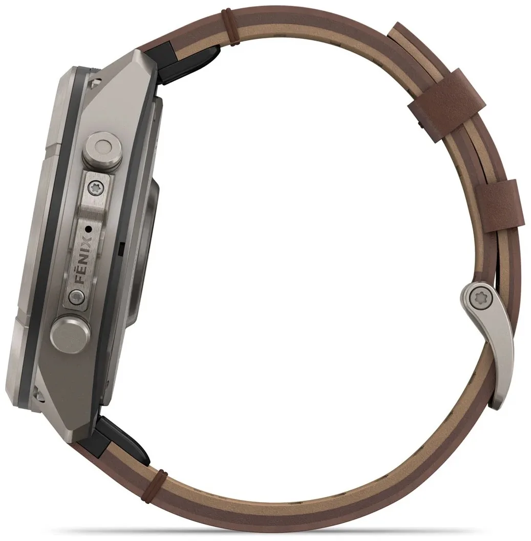 Смарт-часы Garmin Fenix 9 Pro 51 мм серебристый-коричневый (04337-41)