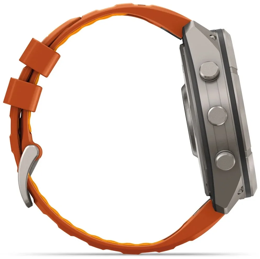 Смарт-часы Garmin Fenix 9 Pro 51 мм серебристый-оранжевый (04337-01)