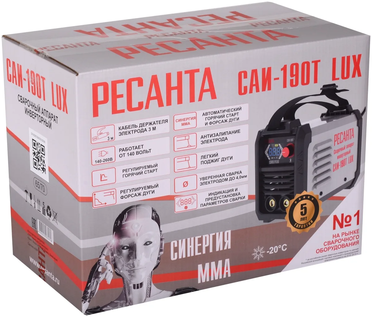 Сварочный аппарат инверторный Ресанта САИ-190Т LUX
