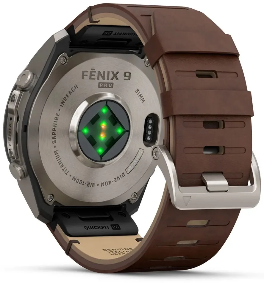 Смарт-часы Garmin Fenix 9 Pro 51 мм серебристый-коричневый (04337-41)
