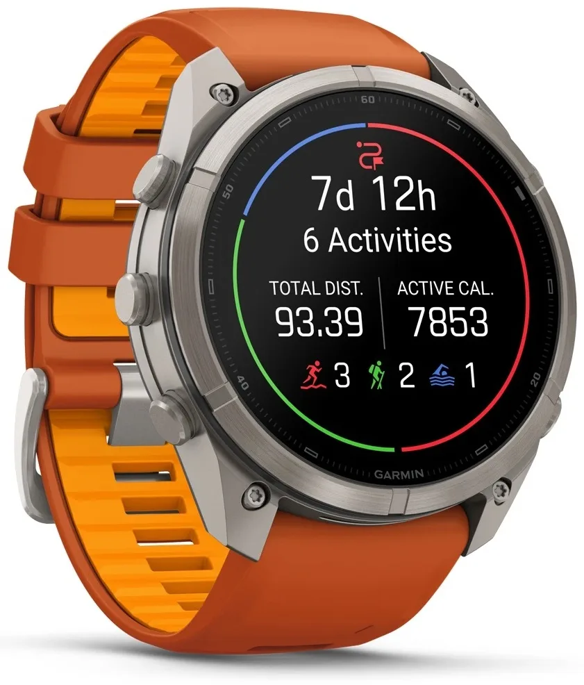 Смарт-часы Garmin Fenix 9 Pro 51 мм серебристый-оранжевый (04337-01)
